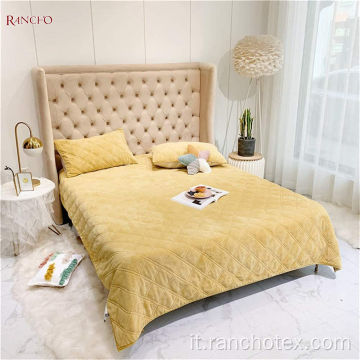 Set di biancheria da letto invernale Design da ricamo su velluto da letto